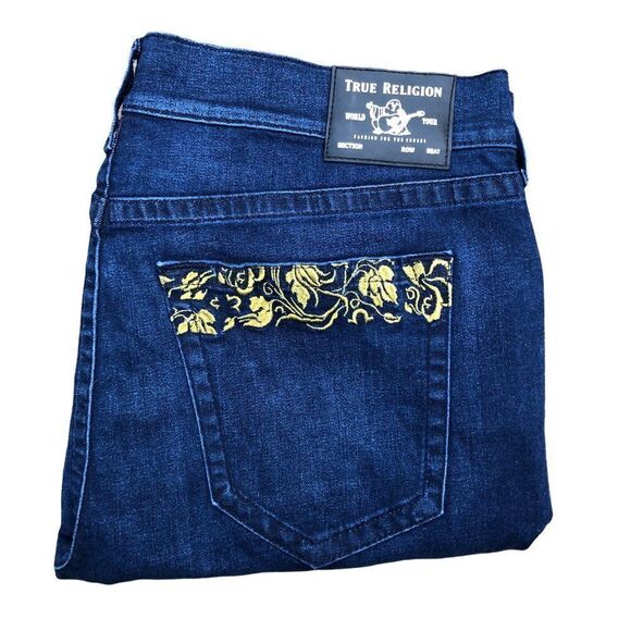 True Religion Jeans Size 40 ROCCO RELAXED SKINNY Blue - Picture 4 of 11